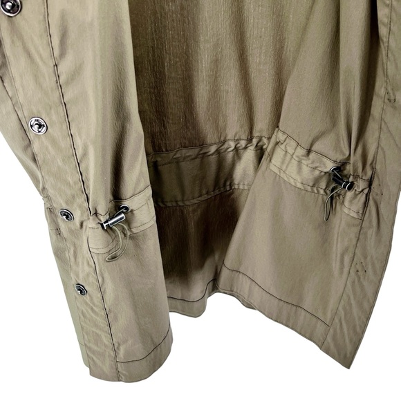 NIC+ZOE Womens Snap Button Up Vest Medium Adjustable Waist Army Green Stretch - Picture 9 of 16